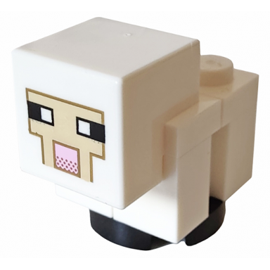 minecraft sheep lamb white legs and head - brick built