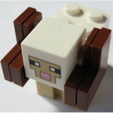 minecraft sheep white horns - brick built