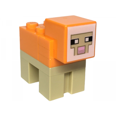 minecraft sheep orange - brick built
