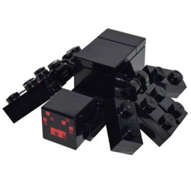 black minecraft spider - brick built