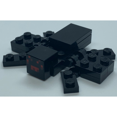 black minecraft spider slim abdomen - brick built