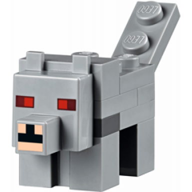 minecraft wolf angry - brick built