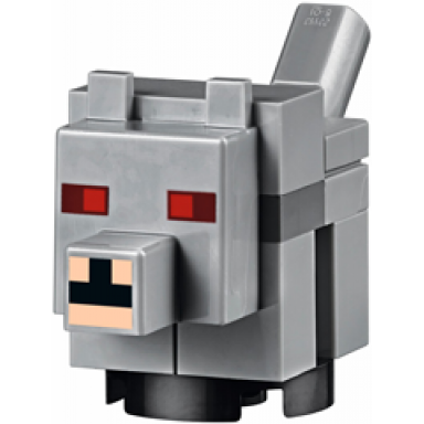 minecraft wolf angry baby - brick built