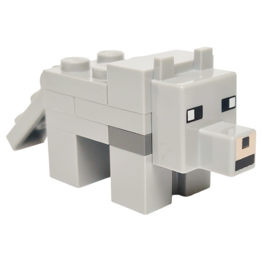 minecraft wolf - brick built