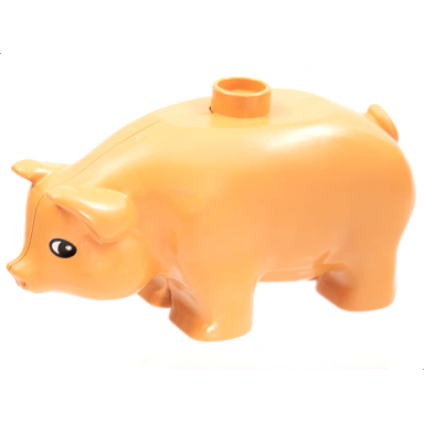 nougat duplo pig adult lowered head