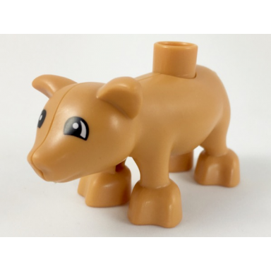 nougat duplo pig adult eyes semicircular pattern