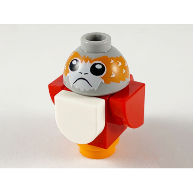 porg star wars with red wings and tail - brick built
