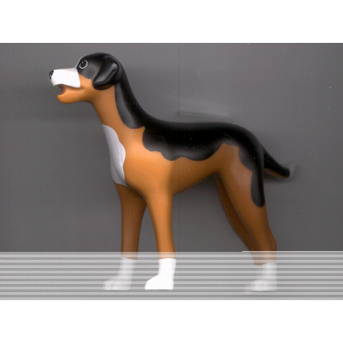 earth orange dog scala with black back and nose white chest feet and muzzle pattern sita