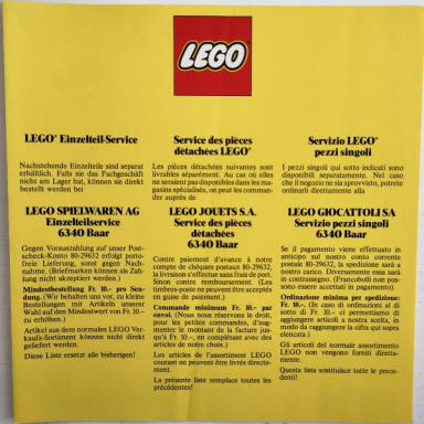 1985 large service packs swiss 94516