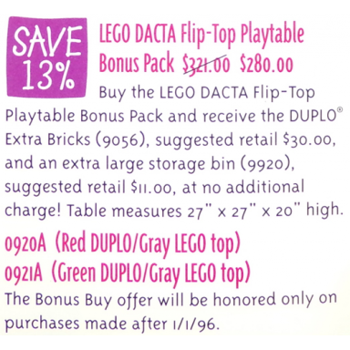 flip-top playtable bonus pack green duplo gray lego top