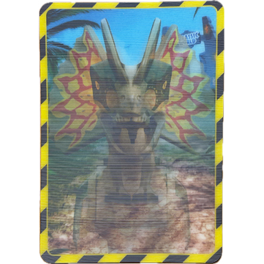 jurassic world blue ocean 2019 3d lenticular xxl card - dilophosaurus
