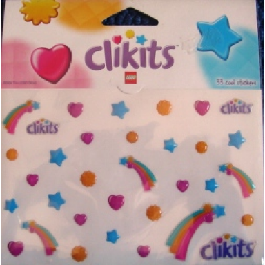 sticker sheet clikits - 33 cool stickers