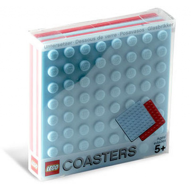 coaster set 2 red 2 light blue