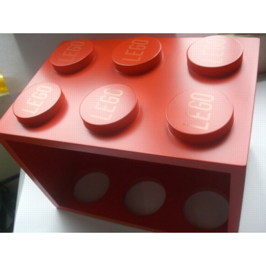 brick 2 x 3 stackable cd holder red