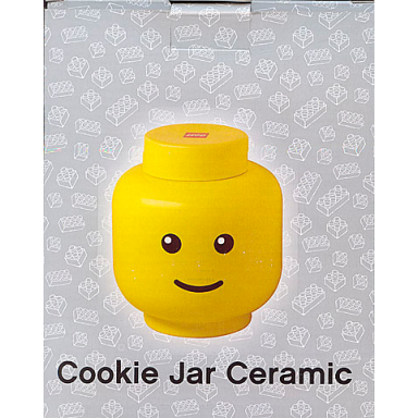cookie jar ceramic minifigure head
