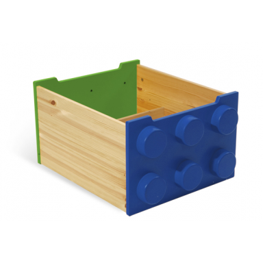 rolling storage box green blue