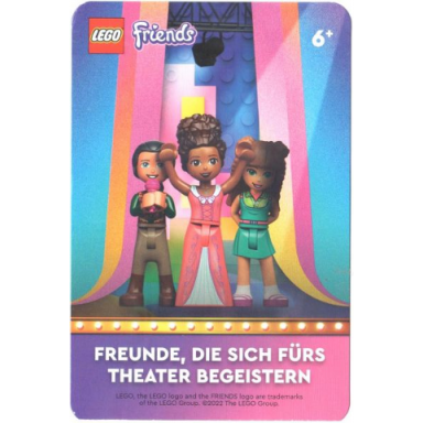 card promotional friends - freunde die sich fürs theater begeistern german