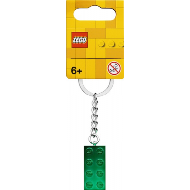 2 x 4 brick - chrome green key chain