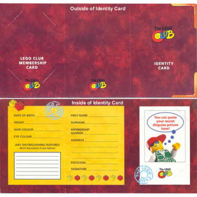 lego club uk identity card