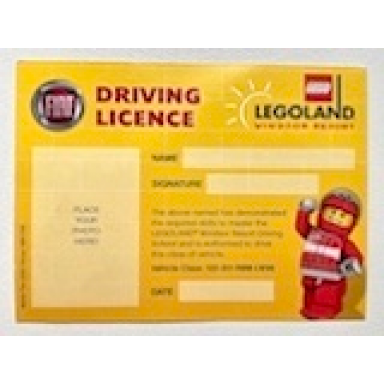 card driving licence license legoland windsor