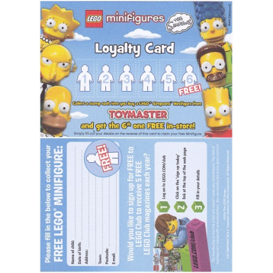 minifigures loyalty card 2014 the simpsons