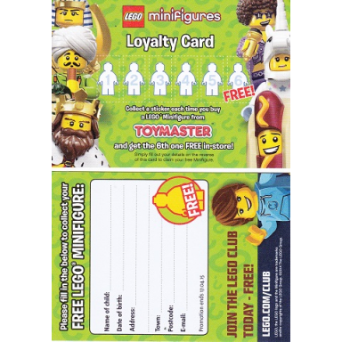 minifigures loyalty card 2015 series 13 minifigures
