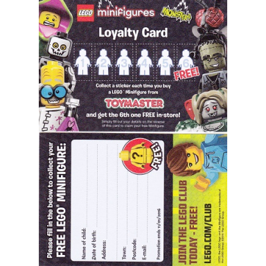 minifigures loyalty card 2015 series 14 minifigures