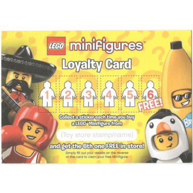 minifigures loyalty card 2016 series 16 minifigures