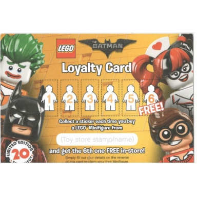 minifigures loyalty card 2017 the lego batman movie series