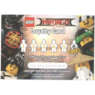 minifigures loyalty card 2017 the lego ninjago movie