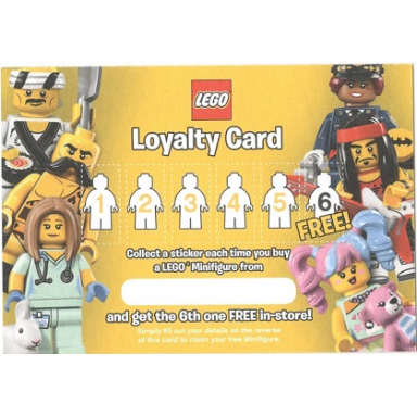 minifigures loyalty card 2018