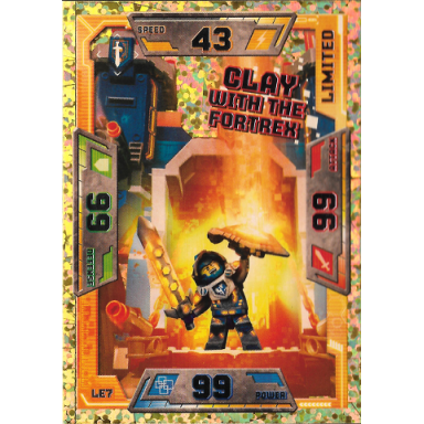 nexo knights trading card game english series 1 - le7 clay with the fortrex