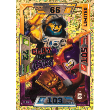 nexo knights trading card game english series 1 - le10 clay vs jestro