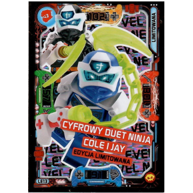 ninjago trading card game polish series 5 - le13 cyfrowy duet ninja cole i jay edycja limitowana