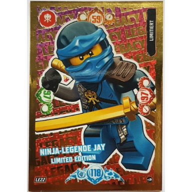 ninjago trading card game german series 10 - le22 ninja-legende jay limited edition