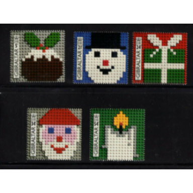 lego stamp gibraltar 1996 - christmas set of 5