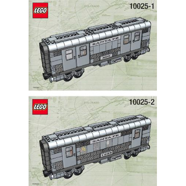 santa fe cars - set i mail or baggage car