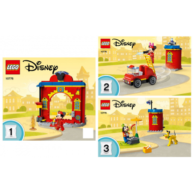 mickey friends fire truck station