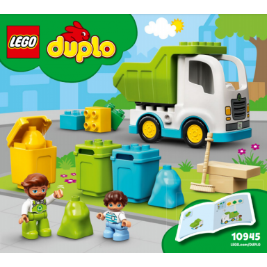 garbage truck and recycling