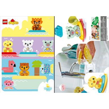bath time fun: floating animal train