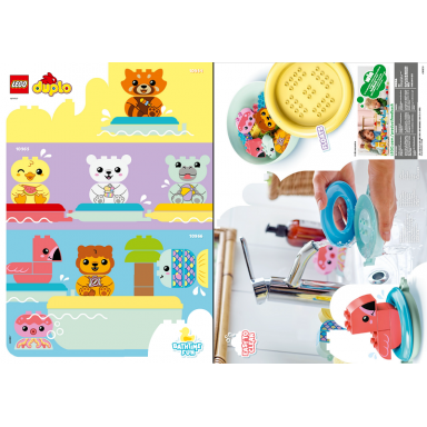 bath time fun: floating animal island