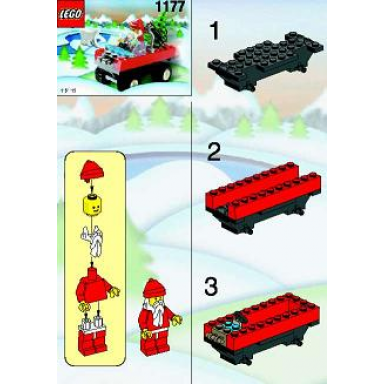 santa in truck with polar bear polybag