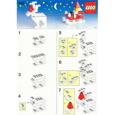 santa on sleigh with reindeer