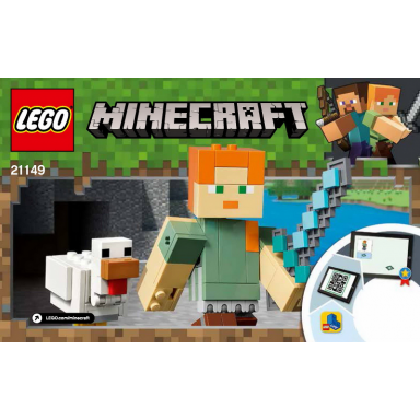 minecraft alex bigfig with chicken