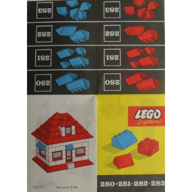 1 x 2 and 3 x 2 sloping bricks blue