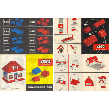 2 x 2 sloping roof bricks red