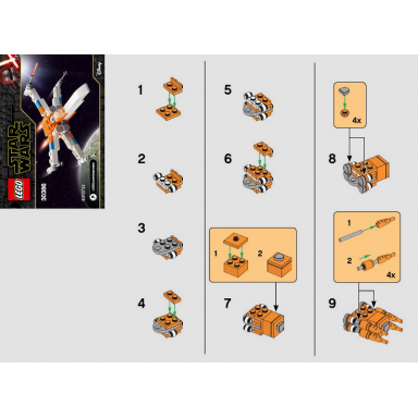 poe damerons x-wing fighter - mini polybag