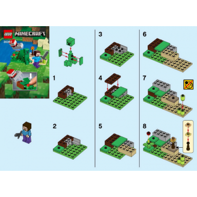 steve and creeper set polybag