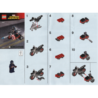 captain americas motorcycle polybag