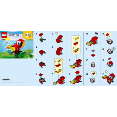 tropical parrot polybag